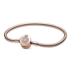Pandora Moments Sparkling O Crown Snake Chain Bracelet