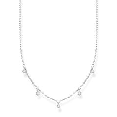 Thomas Sabo White Stones Sterling Silver Charm Necklace