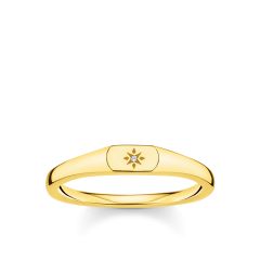 Thomas Sabo Star Gold-Plated Signet Ring