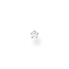 Thomas Sabo Charming Small White Stone Gold Single Stud Earring