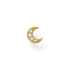 Thomas Sabo Charming Moon Pave Gold Single Stud Earring