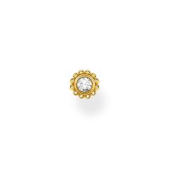 Thomas Sabo Charming Flower White Stone Gold Single Stud Earring