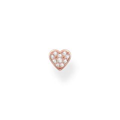 Thomas Sabo Charming Heart Pave Rose Single Stud Earring
