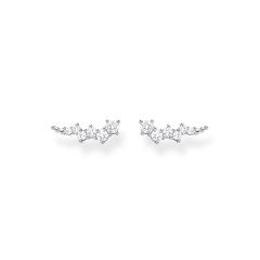 Thomas Sabo White Stone Sterling Silver Climber Earrings