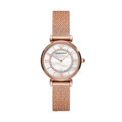 Emporio Armani Gianni T-Bar Rose Steel & Mother of Pearl 32MM Watch