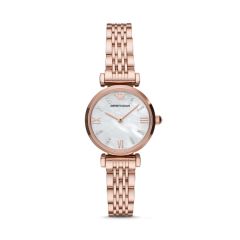 Emporio Armani Gianni T-Bar Rose & Mother of Pearl 28MM Watch