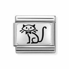 Nomination Composable Classic Steel & Silver Family Kitten Charm