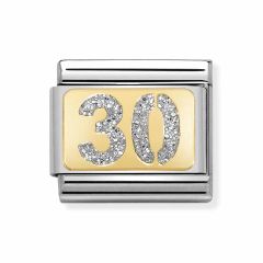 Nomination Composable Classic Steel & Gold 30 Glitter Charm