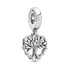 Pandora Moments Heart Family Tree Silver Dangle Charm