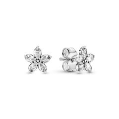 Pandora Sparkling Snowflake Silver Stud Earrings