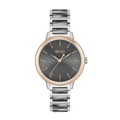 BOSS Watches Signature Steel Gold & Grey 34MM Women's Watch