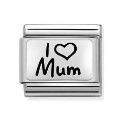 Nomination Composable Classic I Love Mum Steel & Silver Charm