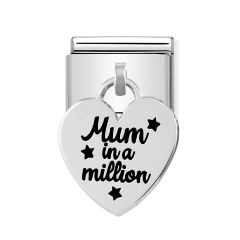Nomination Composable Classic Mum in a Million Silver Dangle Charm