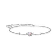 Thomas Sabo Shimmering Pink Opal Silver Bracelet