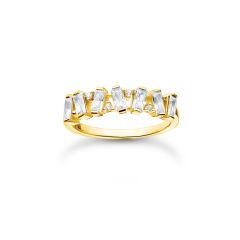 Thomas Sabo Baguette White Stones Gold Ring