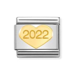 Nomination Composable Classic 2022 Heart Gold & Steel Charm