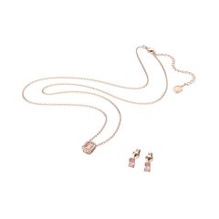 Swarovski Millenia Rose-Gold Tone Plated Necklace & Earrings Set
