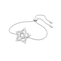 Swarovski Stella Rhodium-Plated Star Slider Bracelet