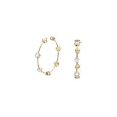 Swarovski Constella Gold-Tone Plated Crystal Hoop Earrings
