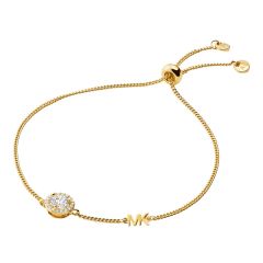 Michael Kors Gold Sparkle & Logo Slider Bracelet
