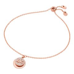 Michael Kors Precious Rose-Gold Logo Disc Slider Bracelet