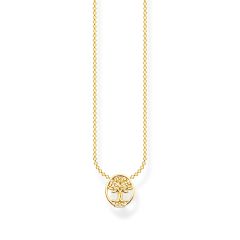 Thomas Sabo Sparkle Tree of Love 18CT Gold-Plated Necklace
