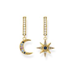 Thomas Sabo Royalty Star & Moon 18CT Gold-Plated Hoop Earrings