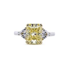 CARAT* London Alma Canary Yellow & White-Gold Radiant Ring