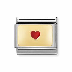 Nomination Composable Classic Steel & 18CT Gold Small Heart Charm