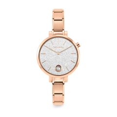 Nomination Composable Classic Rose-Gold & Silver Glitter Dial Watch