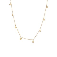 Rachel Jackson Untamed Deco Hearts Gold Necklace