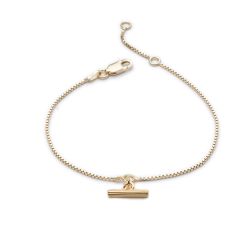 Rachel Jackson Mini Gold T-Bar Bracelet