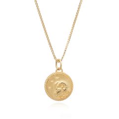Rachel Jackson Zodiac Aries Gold Coin Necklace