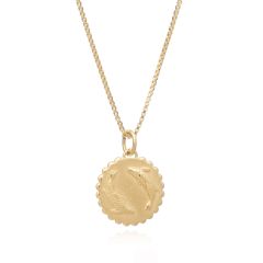 Rachel Jackson Zodiac Pisces Gold Coin Necklace