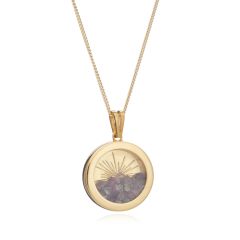 Rachel Jackson Small Sunburst Tourmaline & Gold Amulet Necklace