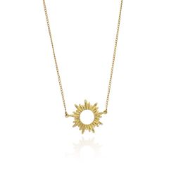 Rachel Jackson Electric Goddess Gold Mini Sun Necklace
