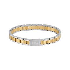 BOSS Jewellery  Essentials Gold Tone and Steel Bracelet