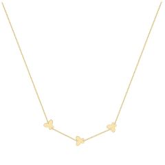 9CT Yellow-Gold Butterfly Chain Necklace