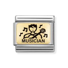 Nomination Composable Classic Musician Steel & 18CT Gold Charm
