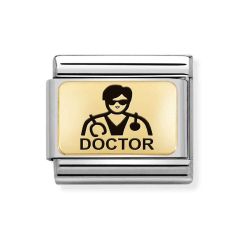 Nomination Composable Classic Doctor Steel & 18CT Gold Charm