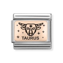 Nomination Composable Classic Taurus Steel & 9CT Rose Charm