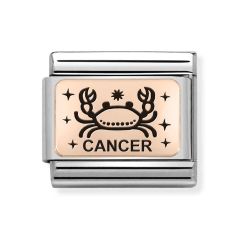 Nomination Composable Classic Cancer Steel & 9CT Rose Charm