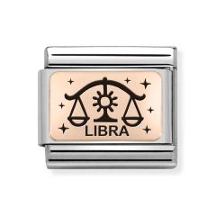 Nomination Composable Classic Libra Steel & 9CT Rose Charm