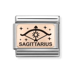 Nomination Composable Classic Sagittarius Steel & 9CT Rose Charm