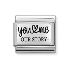 Nomination Composable Classic You & Me Our Story Steel Charm