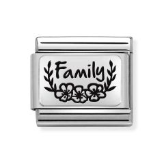 Nomination Composable Classic Family with Flowers Steel Charm