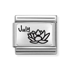Nomination Composable Classic July Flowers Steel Charm