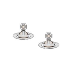 Vivienne Westwood Simonetta Bas-Relief Silver-Tone Stud Earrings