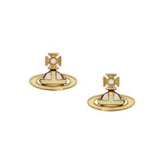 Vivienne Westwood Simonetta Bas-Relief Gold-Tone Stud Earrings