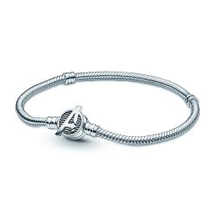 Pandora Marvel The Avengers Logo Clasp Snake Chain Bracelet